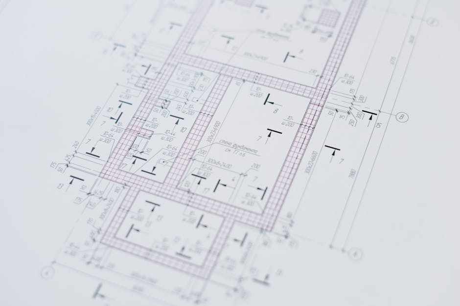 Close-up view of an architectural floor plan showcasing design creativity and layout precision.